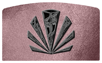 DACRO-602-BK-SH-OR Black Sunburst Shimmer Orchid